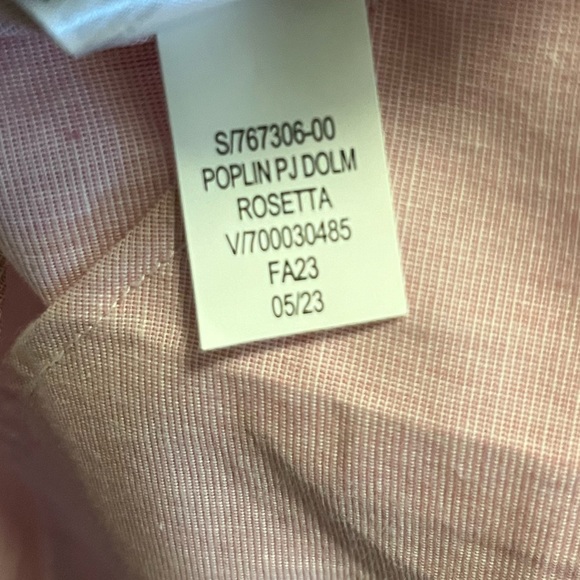 GAP Pink Rosetta Poplin PJ Shirt Size Large. New. - Picture 6 of 9